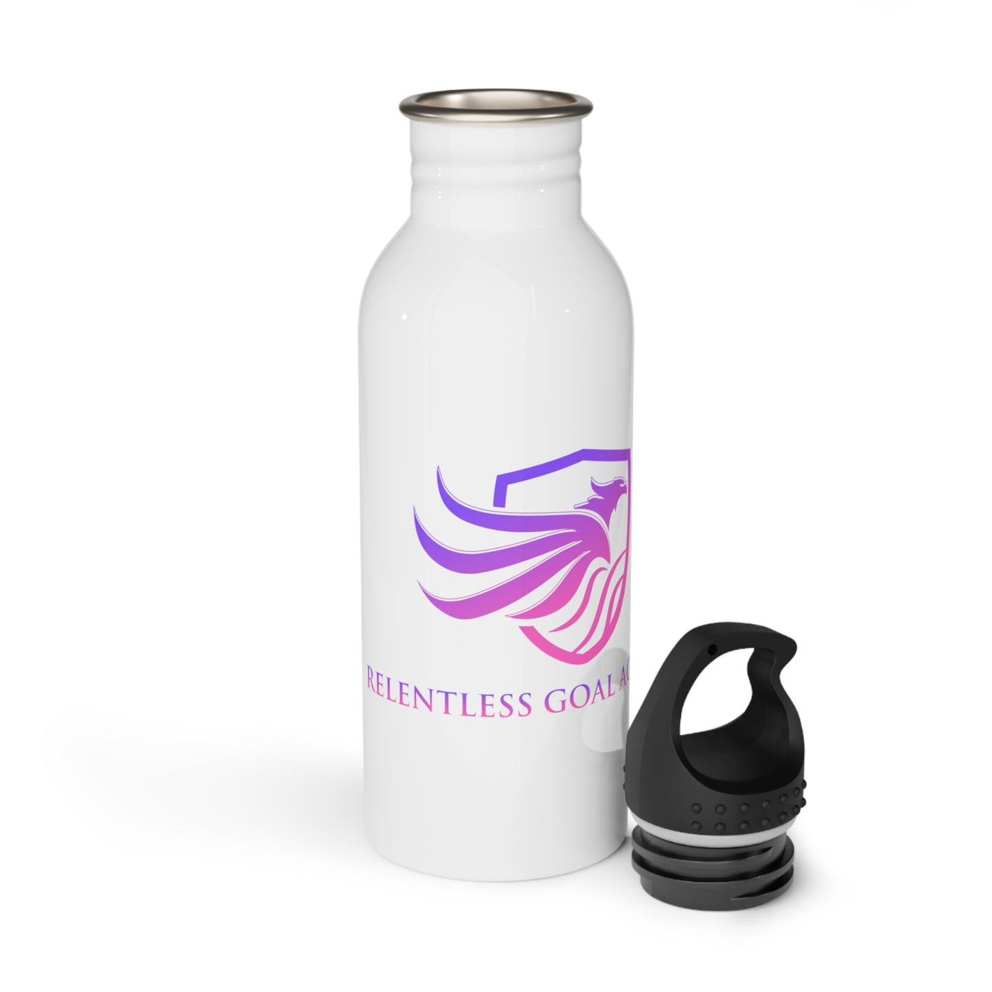 Stainless Steel Water Bottle RGA pink logo