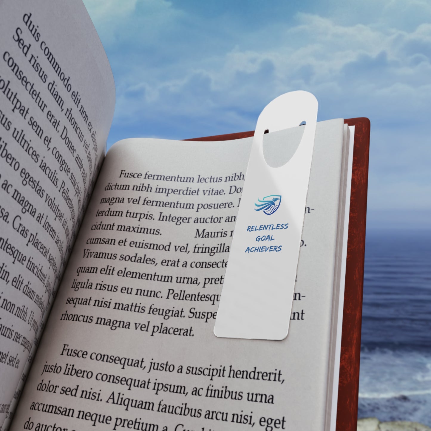 Metallic Bookmark - blue logo