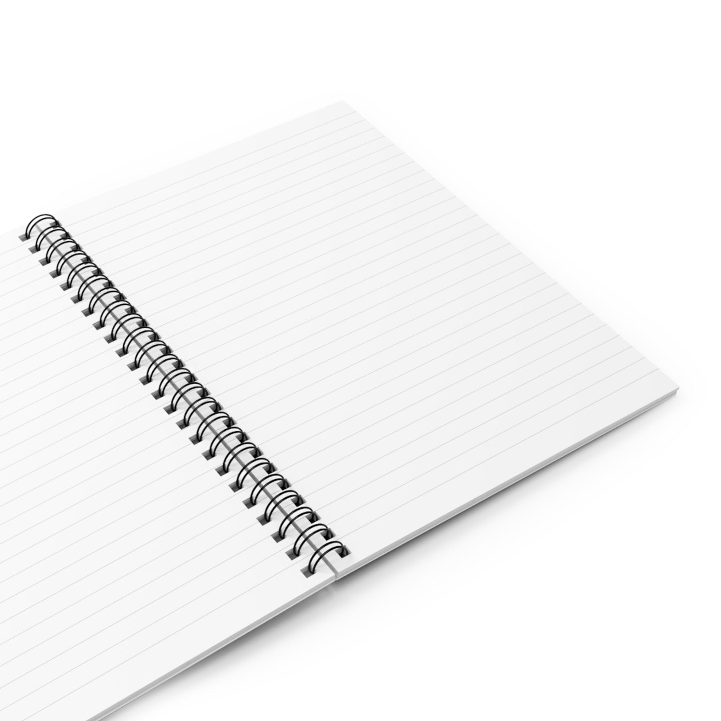Spiral Notebook - Ruled Line - black with blue logo