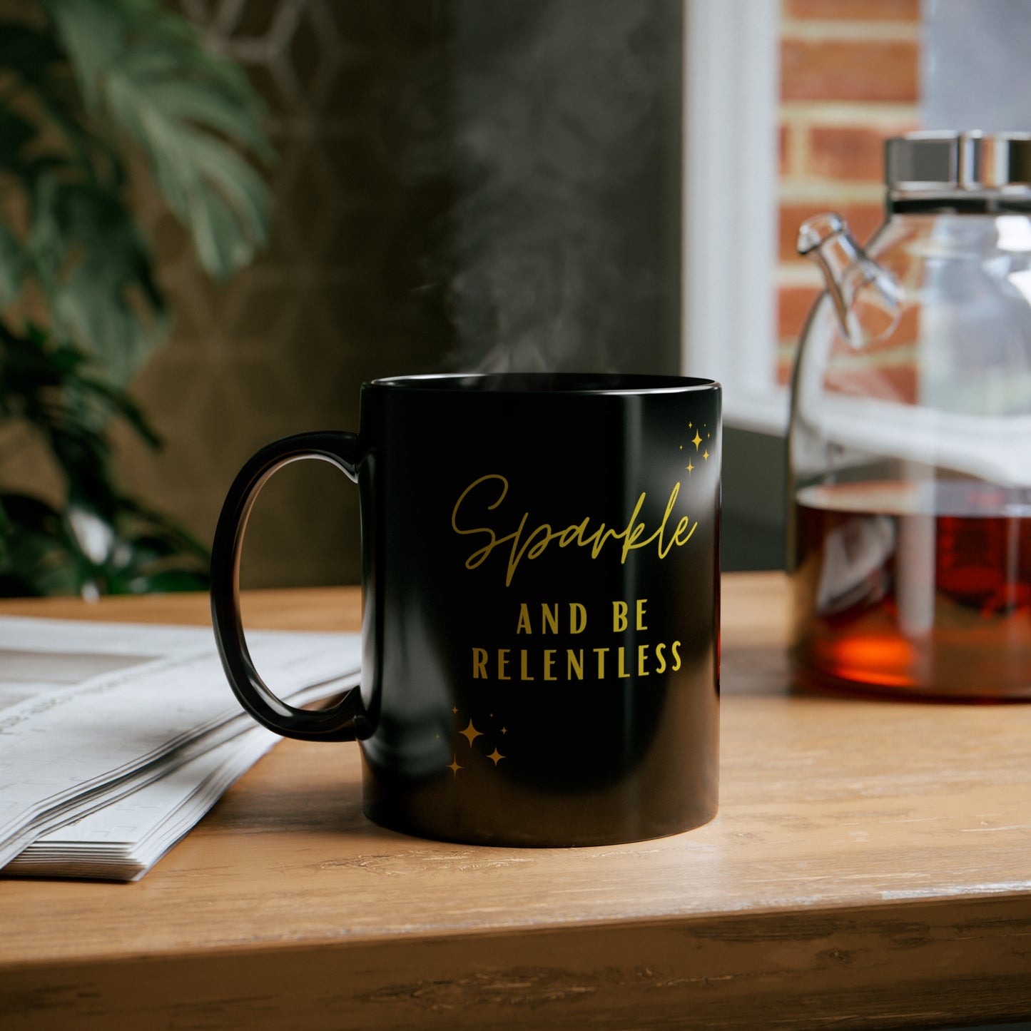 Sparkle And Be Relentless 11oz Black Mug